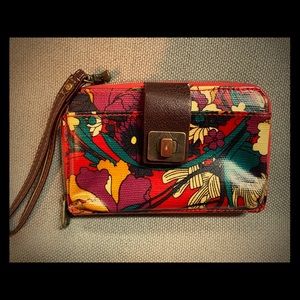 Sacroots floral wristlet purse